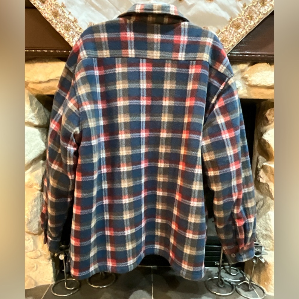 BASIC EDITIONS Men's Plaid Sherpa-Lined Jacket /Shirt - Picture 5 of 9